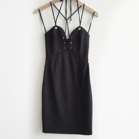 Marciano Black Bodycon Dress NWT 👗 - Picture 6 of 9